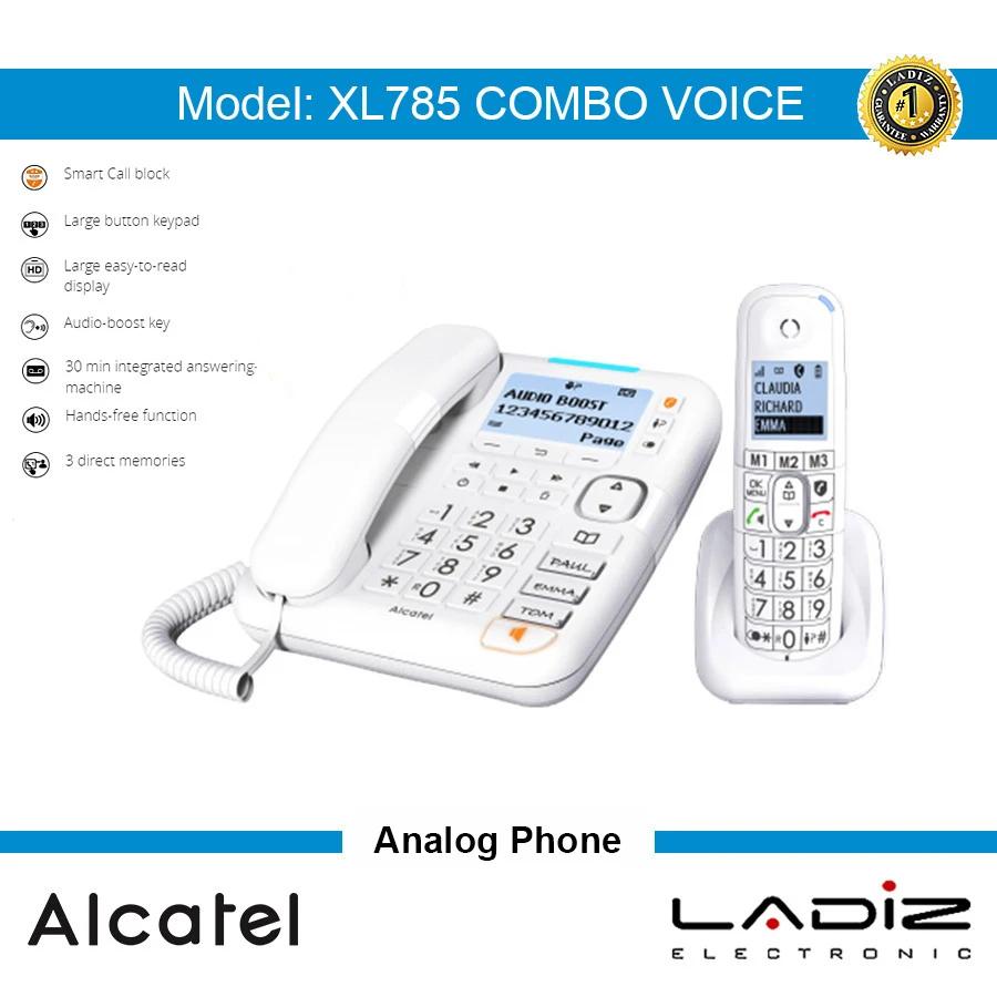تلفن بی سیم آلکاتل مدل XL785 Combo Voice